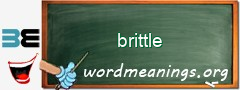 WordMeaning blackboard for brittle